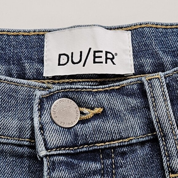 DU/ER Jean Women 29x27 (26) Blue Straigh Leg WFMR5017 Stretch Preppy Performance - Picture 3 of 16